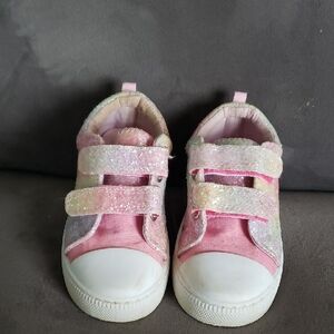 Glittery Pink Kids Sneakers